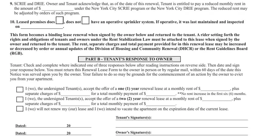 part 3 to filling out form renewal lease