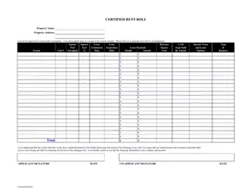 Rent Roll Form Preview