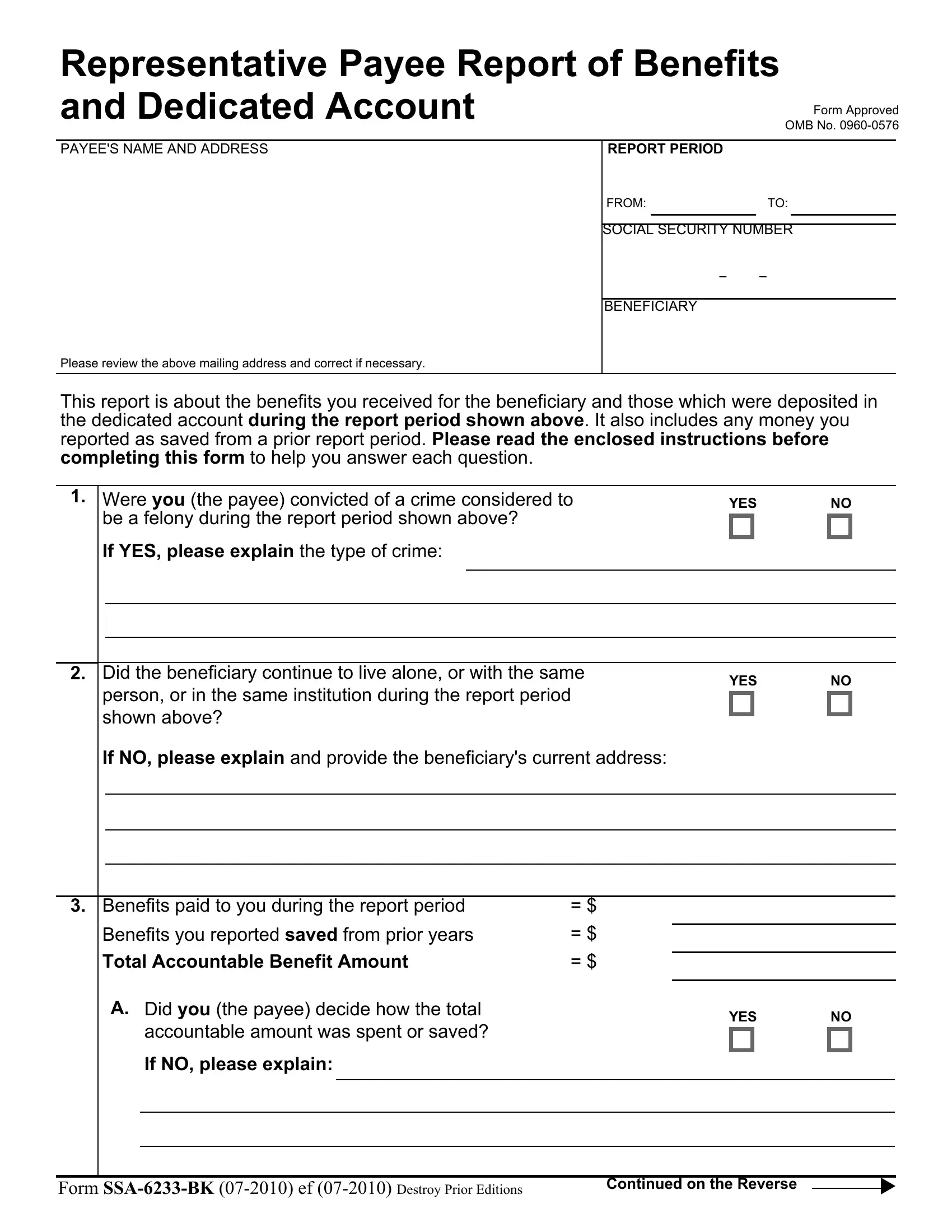 Social Security PDF Forms Fillable And Printable