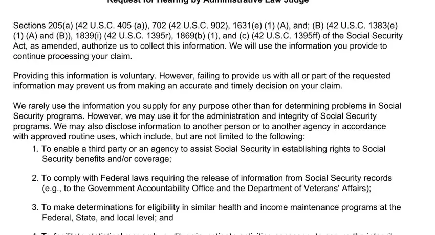 ssa form ha 501 u5 PRIVACY ACT STATEMENT Request for, Sections a  USC  a   USC  e  A and, Providing this information is, We rarely use the information you, To enable a third party or an, Security benefits andor coverage, To comply with Federal laws, eg to the Government, To make determinations for, Federal State and local level and, and To facilitate statistical blanks to insert