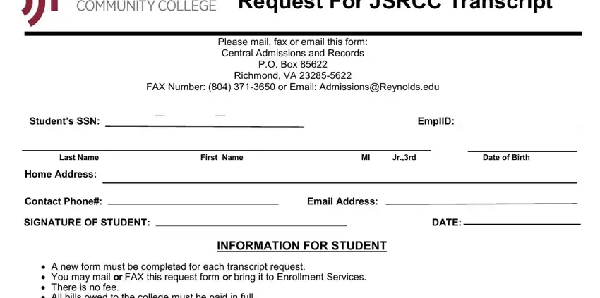 entering details in jsrcc part 1