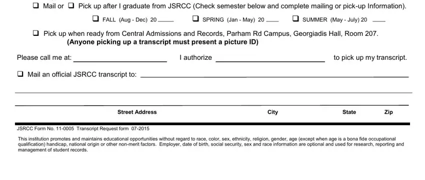 Filling out jsrcc stage 2