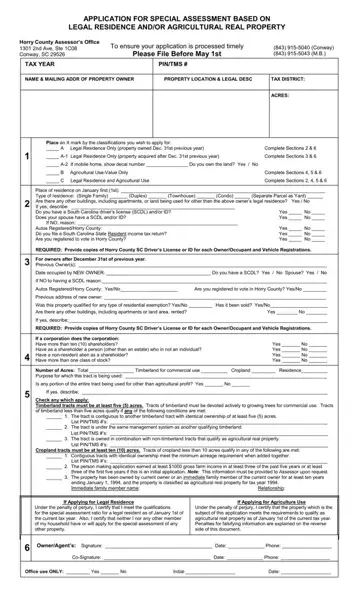 Residence Legal Application Form Preview