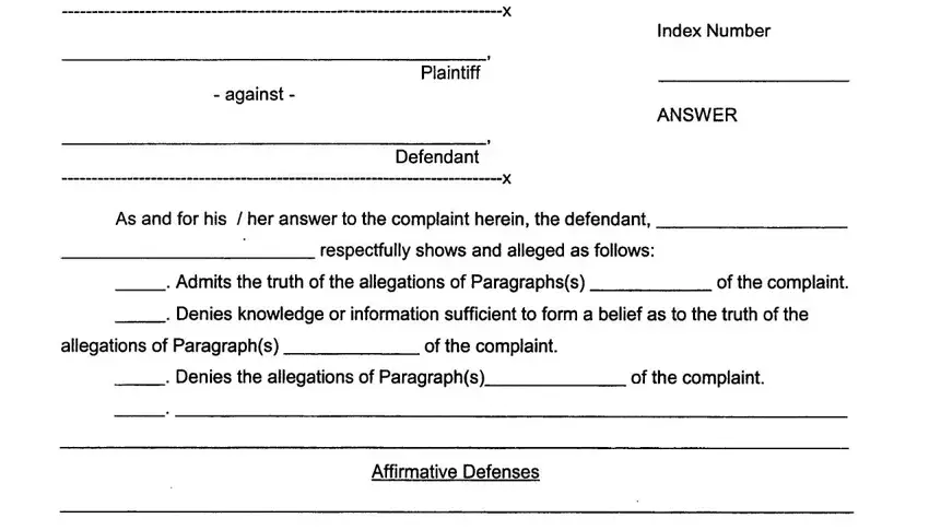 Response To A Summons Template ≡ Fill Out Printable PDF Forms Online