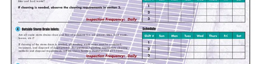 Filling out restaurant cleaning checklist template word step 3