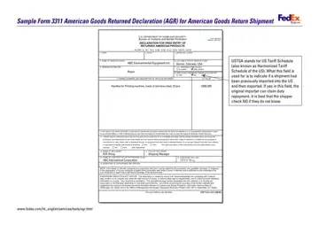 Returned American Goods Form Preview