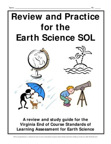 Review And Practice For The Earth Science Sol Form Preview