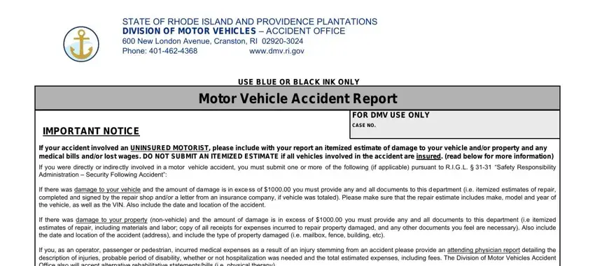 rhode island motor vehicle accident empty fields to complete