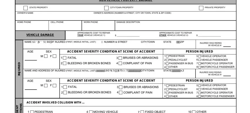 rhode island motor vehicle accident STATE PROPERTY, CITYTOWN PROPERTY, PRIVATE PROPERTY, OWNERS NAME, OWNERS ADDRESS NUMBER  STREET CITY, NONVEHICLE PROPERTY DAMAGE, HOME PHONE, CELL PHONE, WORK PHONE, DAMAGE DESCRIPTION, VEHICLE DAMAGE, APPROXIMATE COST TO REPAIR YOUR, APPROXIMATE COST TO REPAIR OTHER, NAME, and STATE cidcidcidcidcid ZIP fields to insert