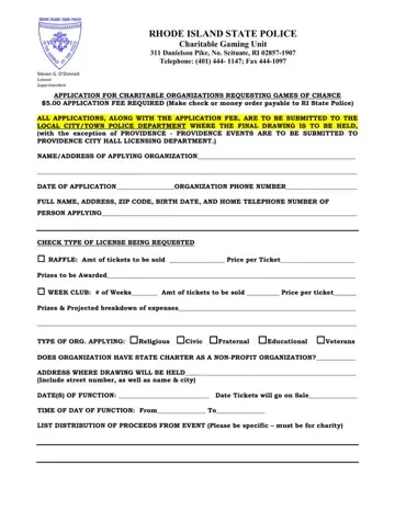 Ri State Police Application Form Preview