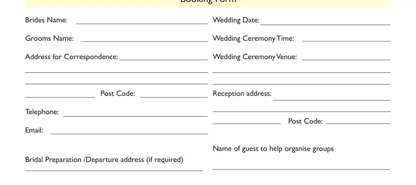 step 1 to writing photography booking forms template