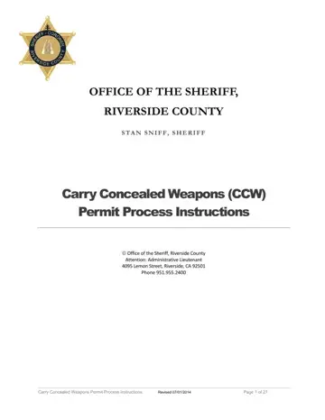 Riverside County Ccw Form Preview