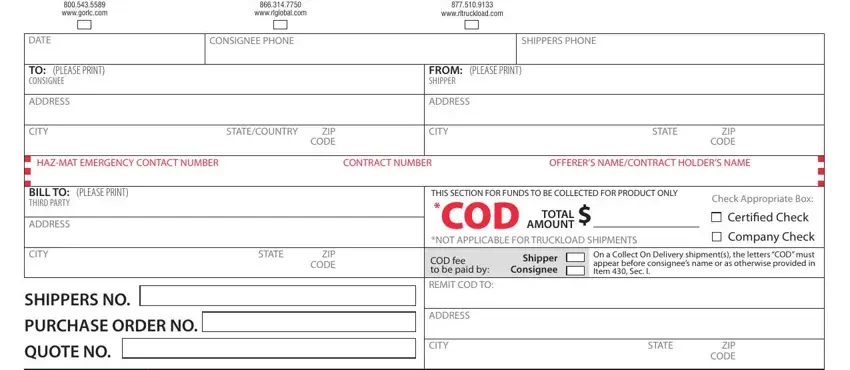 filling out r l carriers bill of lading part 1