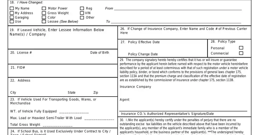 Entering details in form rmv 3 part 2