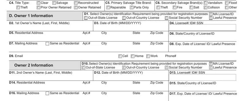 Filling out registry of motor vehicles massachusetts part 2