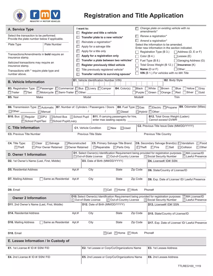 Rmv1 Form first page preview