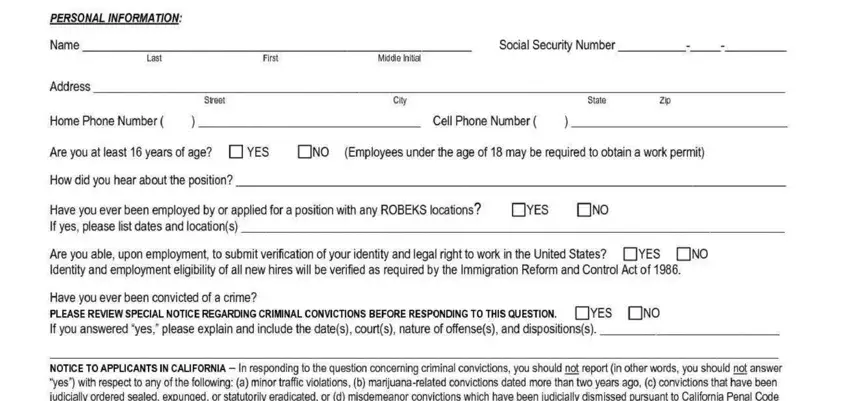 portion of gaps in robeks employment pdf