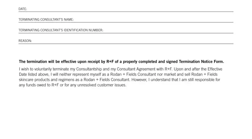 rodan and fields termination notice form spaces to complete