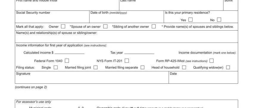 Entering details in rp 5300 ws form download stage 2