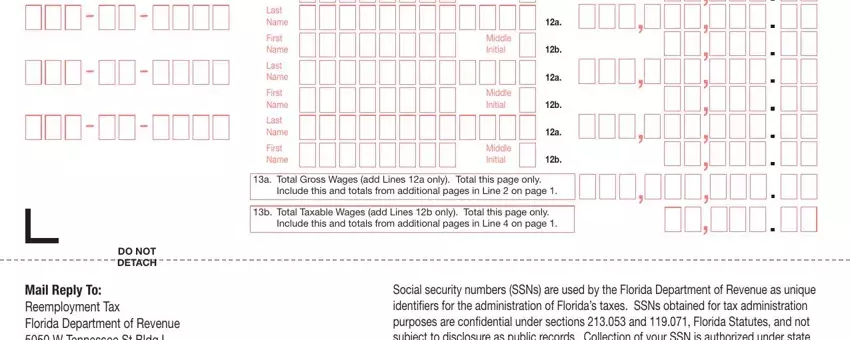 Completing my florida department of revenue step 5