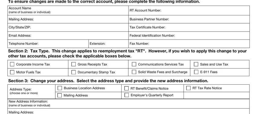 rts 3 form empty spaces to fill out