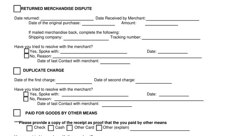 rushcard dispute form to print  blanks to complete