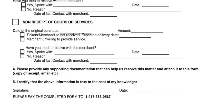 step 4 to finishing rushcard dispute form to print