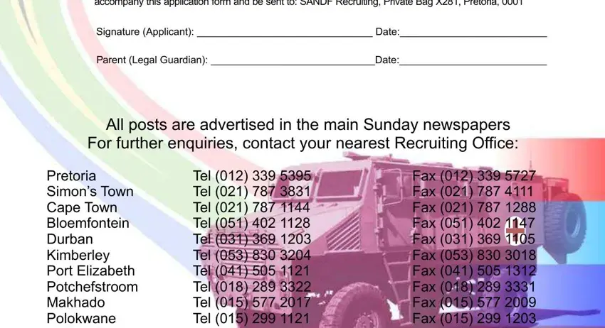 step 4 to finishing sandf online application 2021