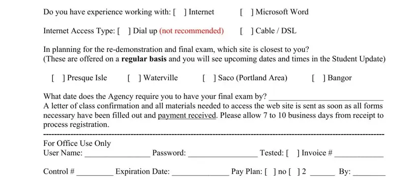 Filling out saco river education login part 2