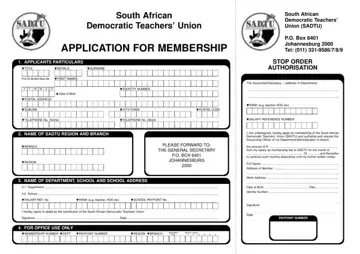 Sadtu Membership Form Preview