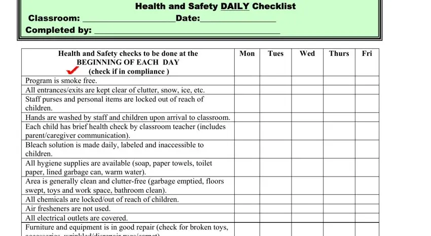 daycare checklist pdf gaps to complete