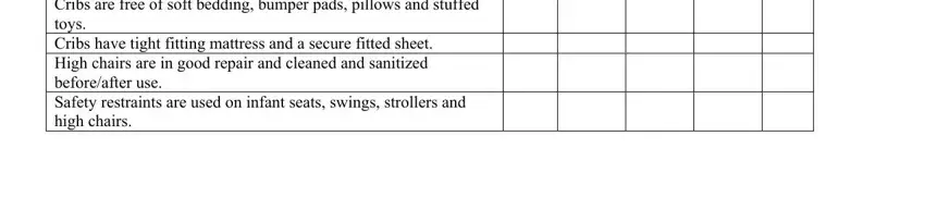 step 3 to filling out daycare checklist pdf