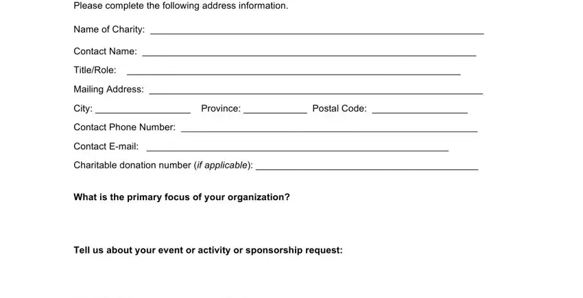 example of fields in safeway donation