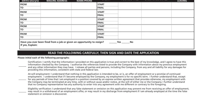 part 4 to finishing safeway job application