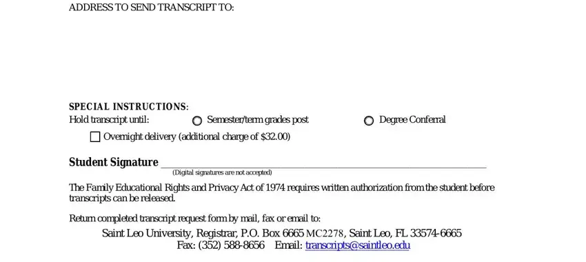 Completing saint leo transcripts part 2