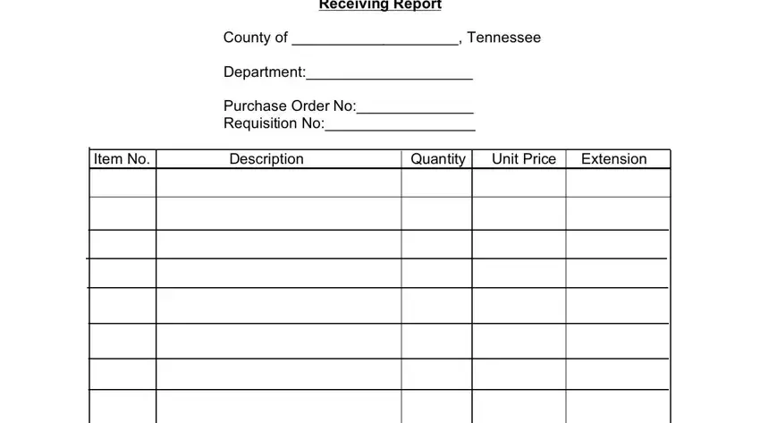 step 1 to writing receiving form sample