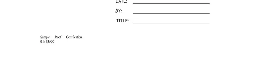 roof certification form template