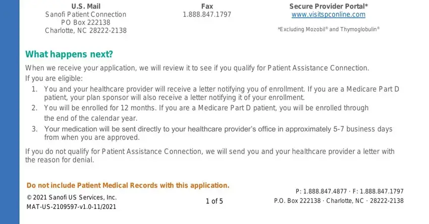 sanofi patient assistance program refill request form empty spaces to fill out