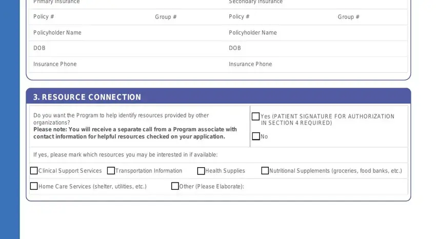Filling in sanofi patient assistance program refill request form step 3