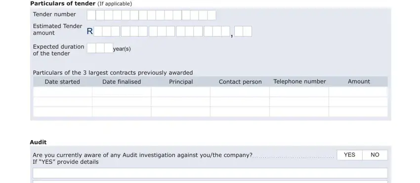 Filling out finalised stage 4