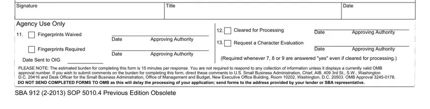stage 3 to finishing sba form 3503 blank application
