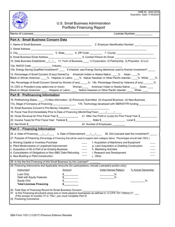 Sba Form 1031 Preview