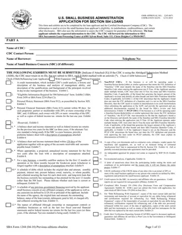 Sba Form 1244 Preview
