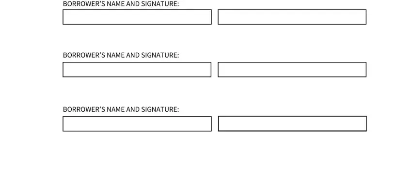 Filling out sba loan note step 3