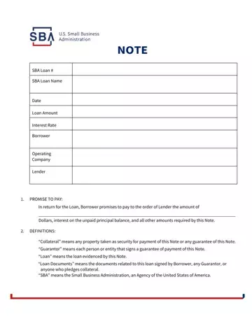 Sba Form 147 Preview