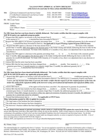 Sba Form 2237 Preview