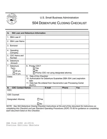 Sba Form 2286 Preview