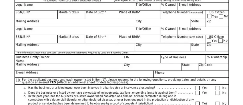 stage 4 to completing disaster business loan form