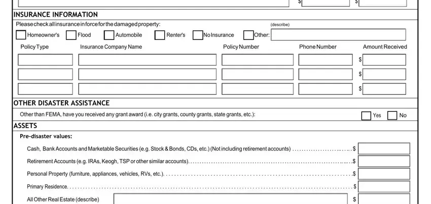 Entering details in sba 5c business step 4