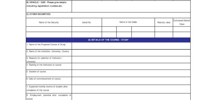 stage 5 to finishing sbi education loan application form